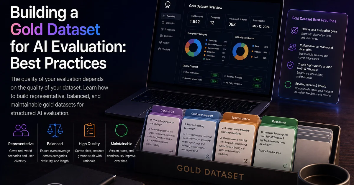 Gold dataset structure for AI evaluation